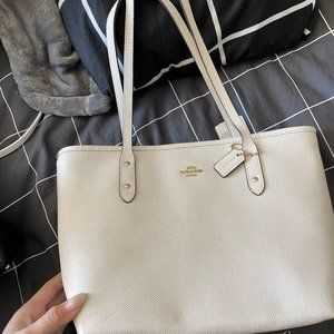 Coach white mini tote NEW